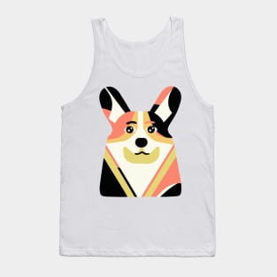 Black Corgi Dog Owner Pembroke Welsh Corgi Illustration Tank Top